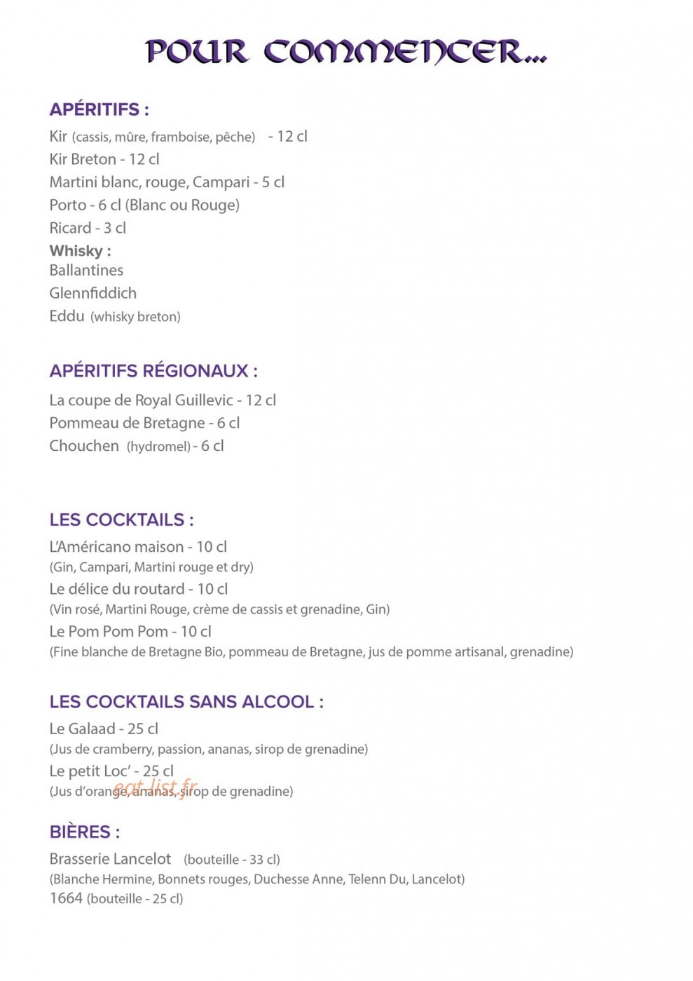 Le Caprice du Loc — carte page 12