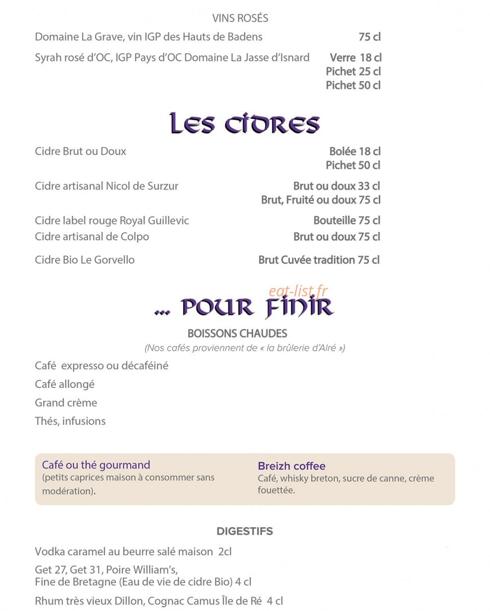 Le Caprice du Loc — carte page 15