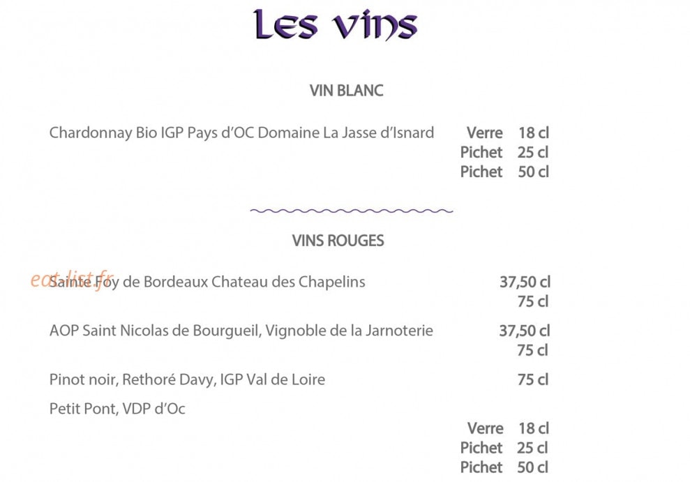 Le Caprice du Loc — carte page 14