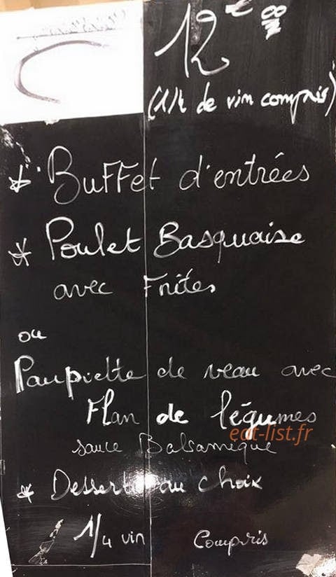 Brasserie Le Chêne Heleuc — carte page 1