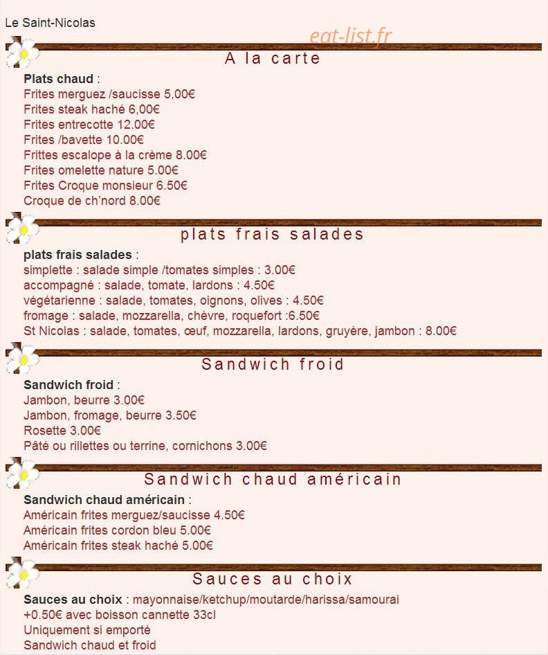 Le Saint Nicolas — carte page 3