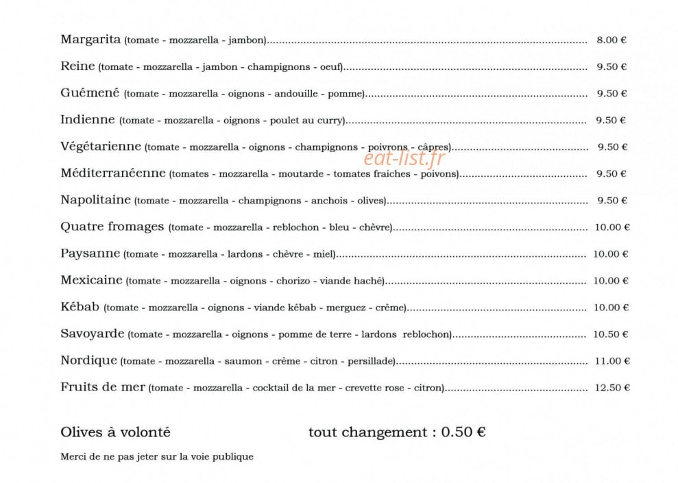 Chez Doudou et Gabin — carte page 2