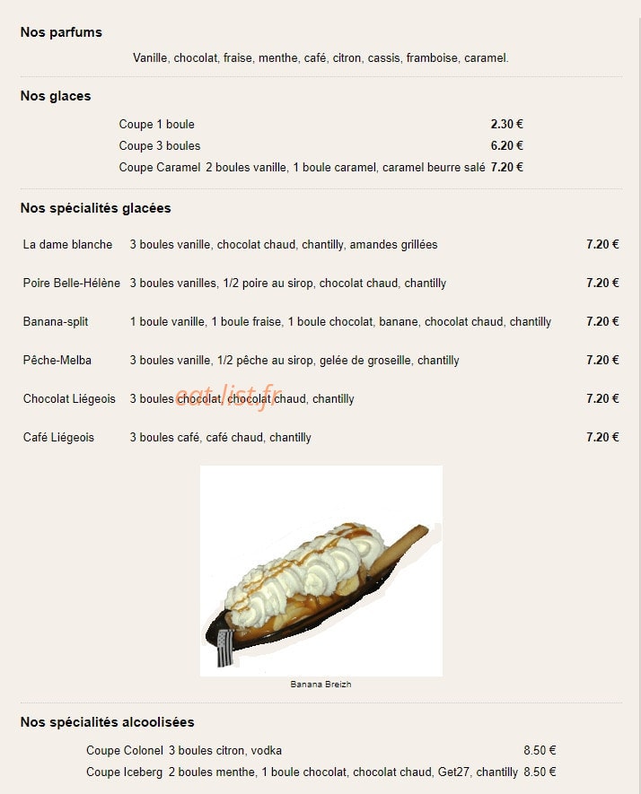 Crêperie du Bourg — carte page 6