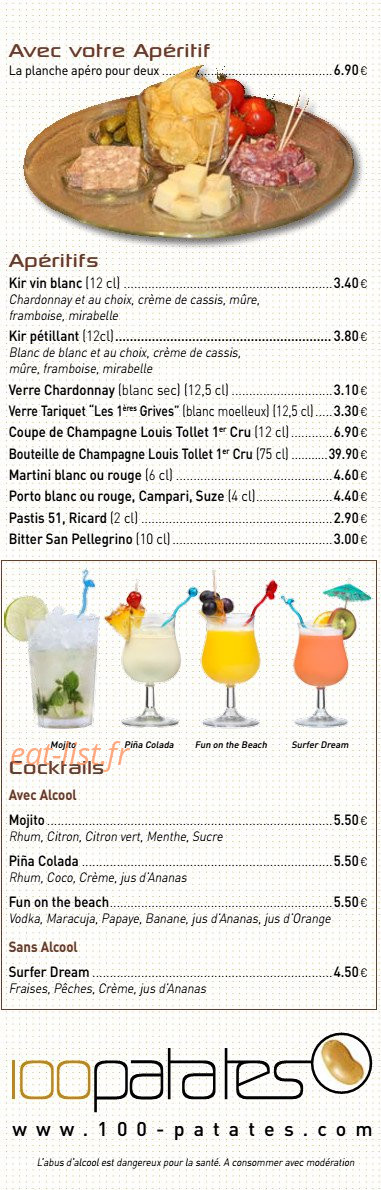 100 Patates — carte page 11