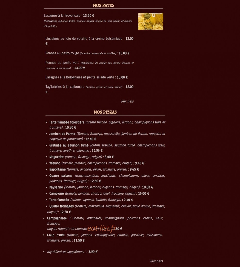 Au Coup d'Oeil — carte page 3