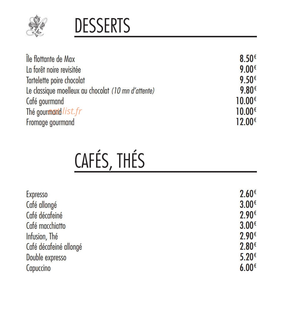 Au Petit Louis — carte page 4