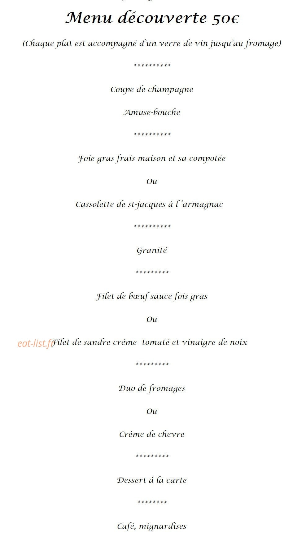 Auberge du mini golf — carte page 4