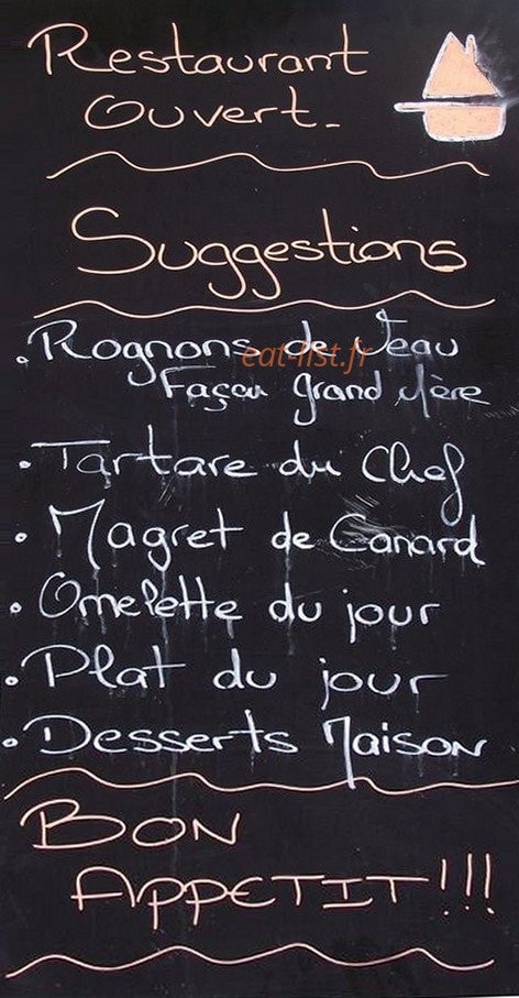 Bar des Halles — carte page 1