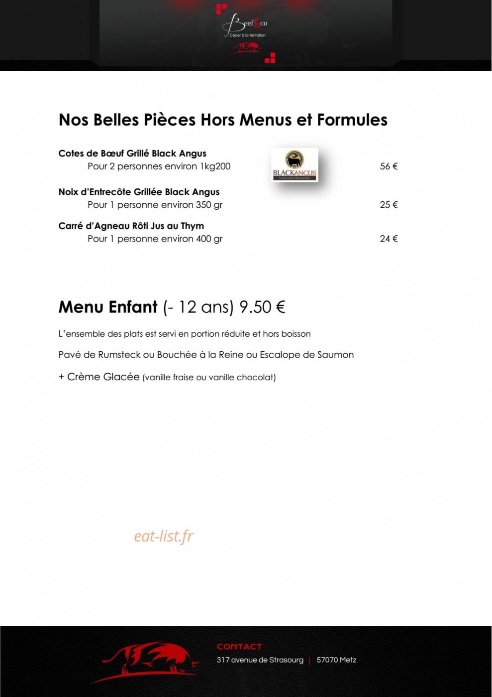 Beef and Co — carte page 3