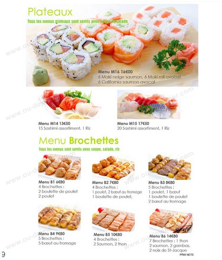 Best sushi — carte page 10