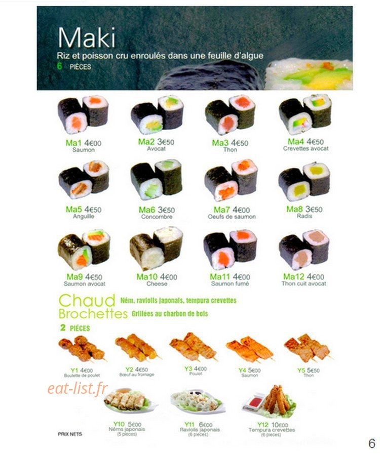 Best sushi — carte page 7