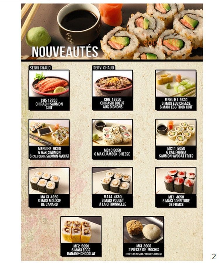 Best sushi — carte page 3