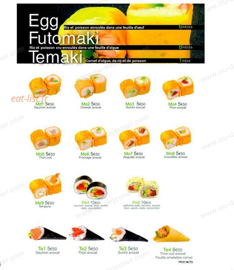 Best sushi — carte page 4