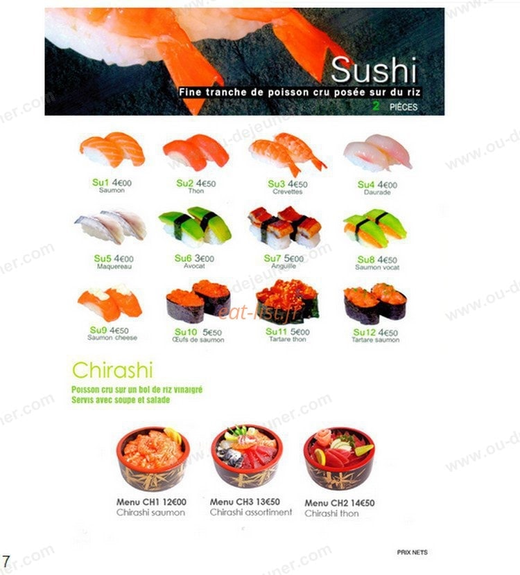 Best sushi — carte page 8