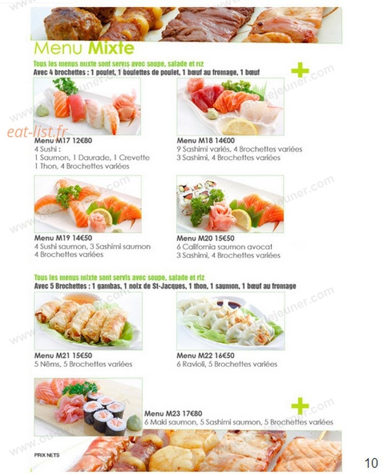Best sushi — carte page 11