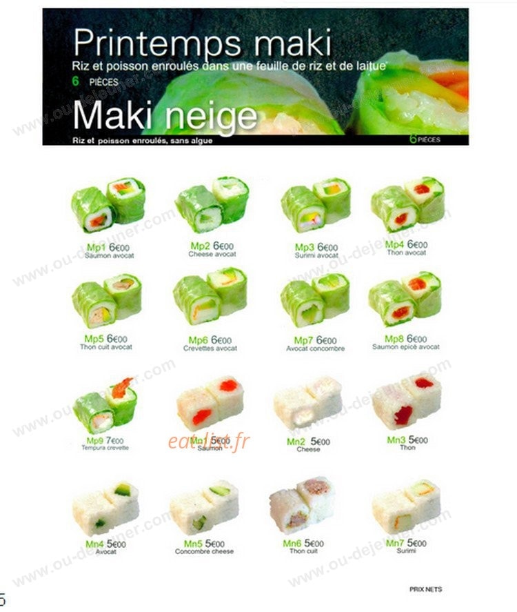 Best sushi — carte page 6