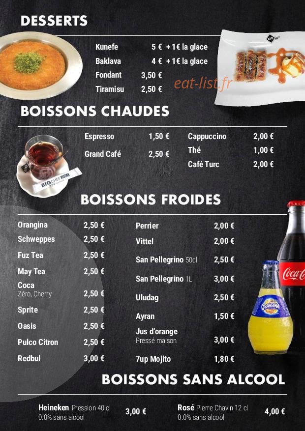Big chef grill — carte page 8