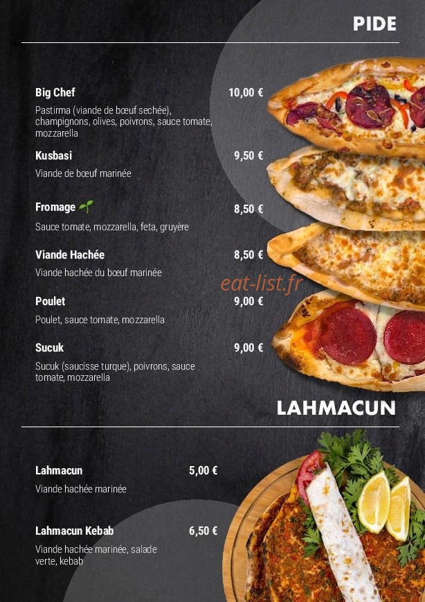 Big chef — carte page 4
