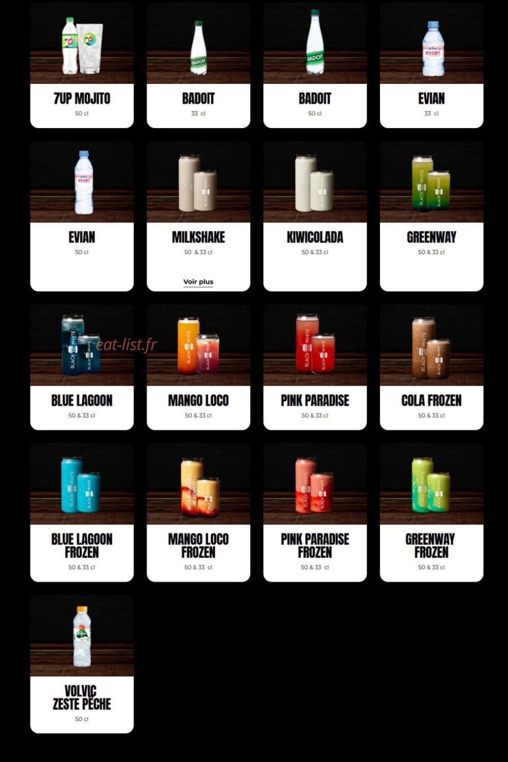 Black & White Burger — carte page 5