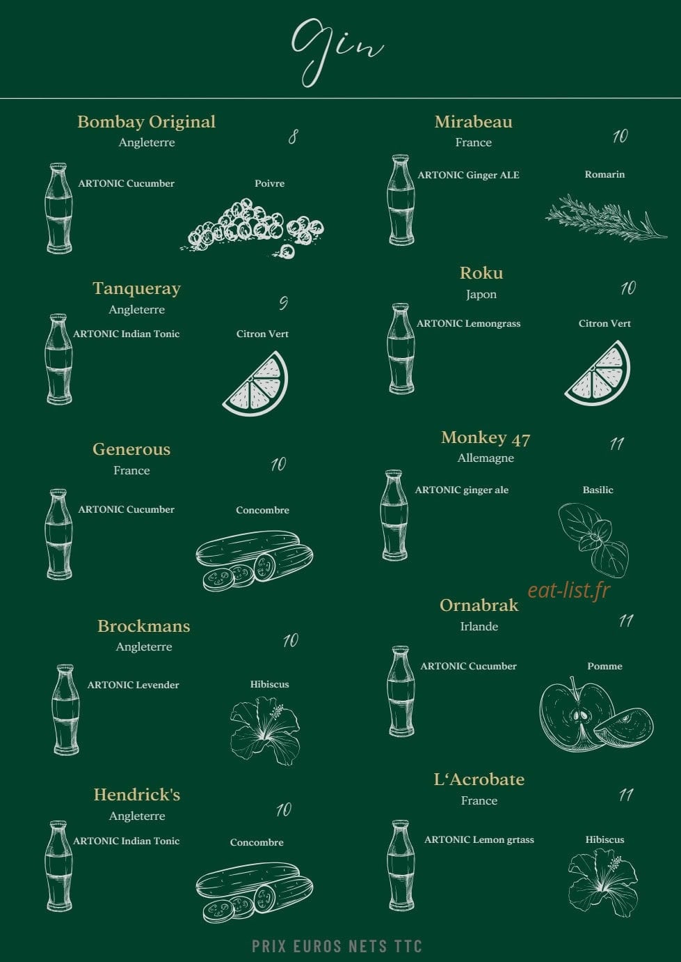 Bottle Bar — carte page 7