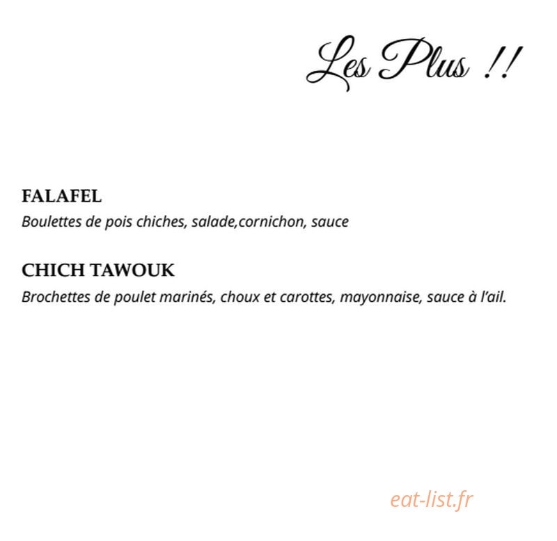 Burger et Plus — carte page 3