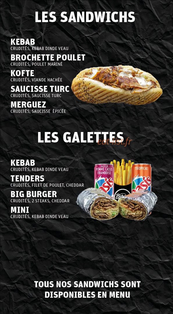 Burger Kebab — carte page 3