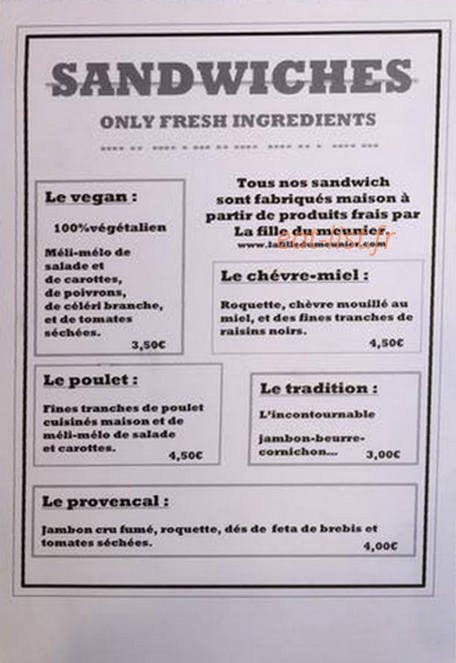 Café des Arcs — carte page 1