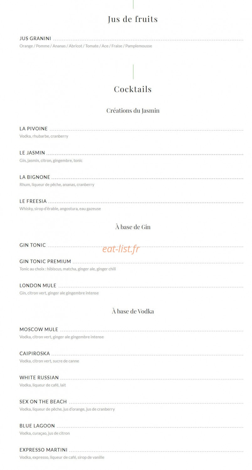 Café Jasmin — carte page 8