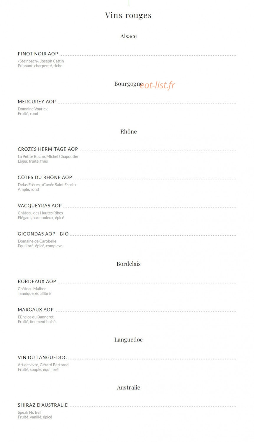 Café Jasmin — carte page 14