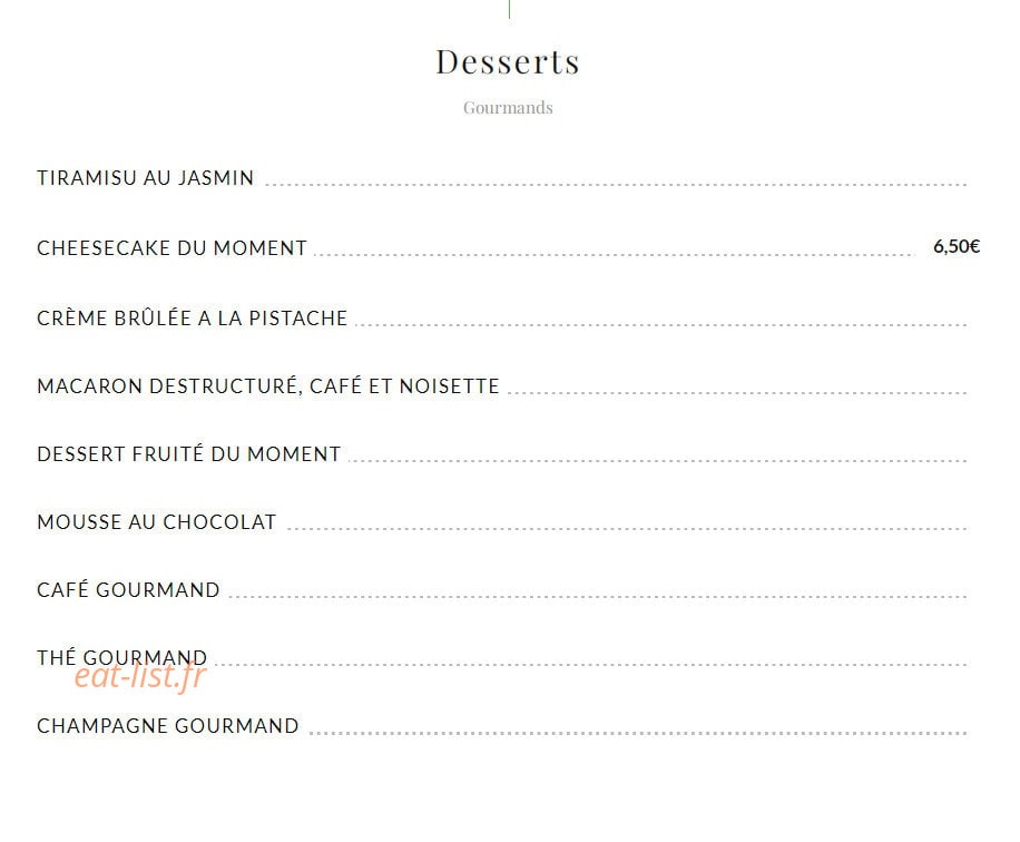 Café Jasmin — carte page 3