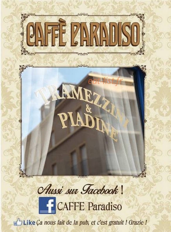 Café Paradiso — carte page 1