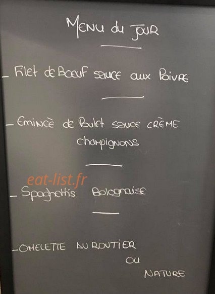 Chez Alex — carte page 1