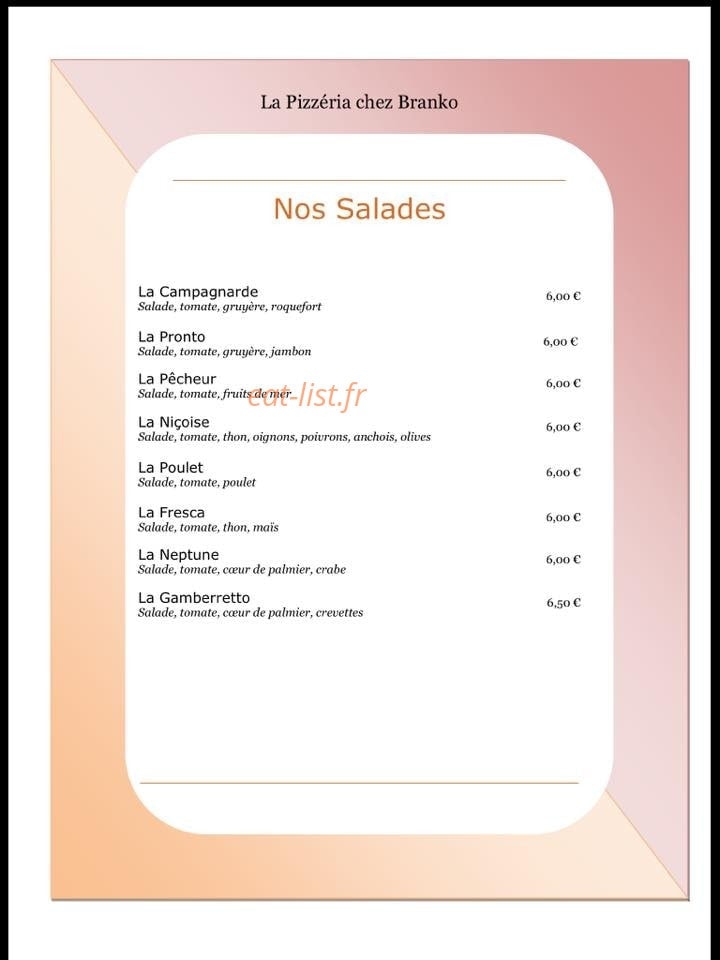 chez branko — carte page 4