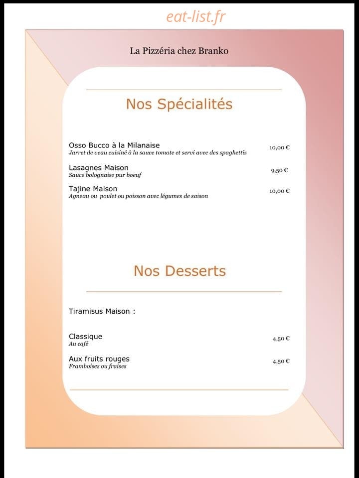 chez branko — carte page 5