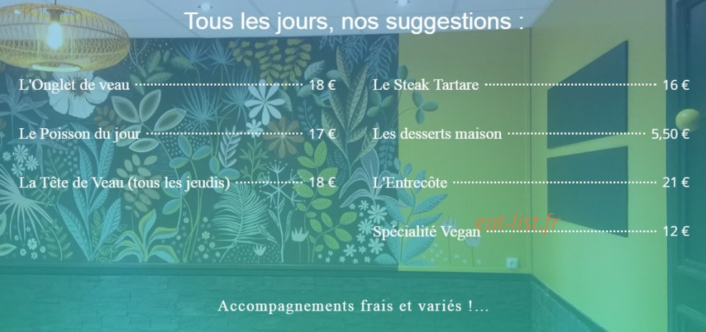 Chez Les Filles — carte page 2