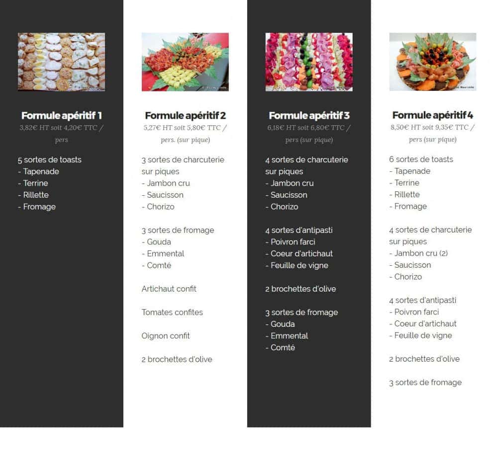 Chez Mauricette — carte page 6