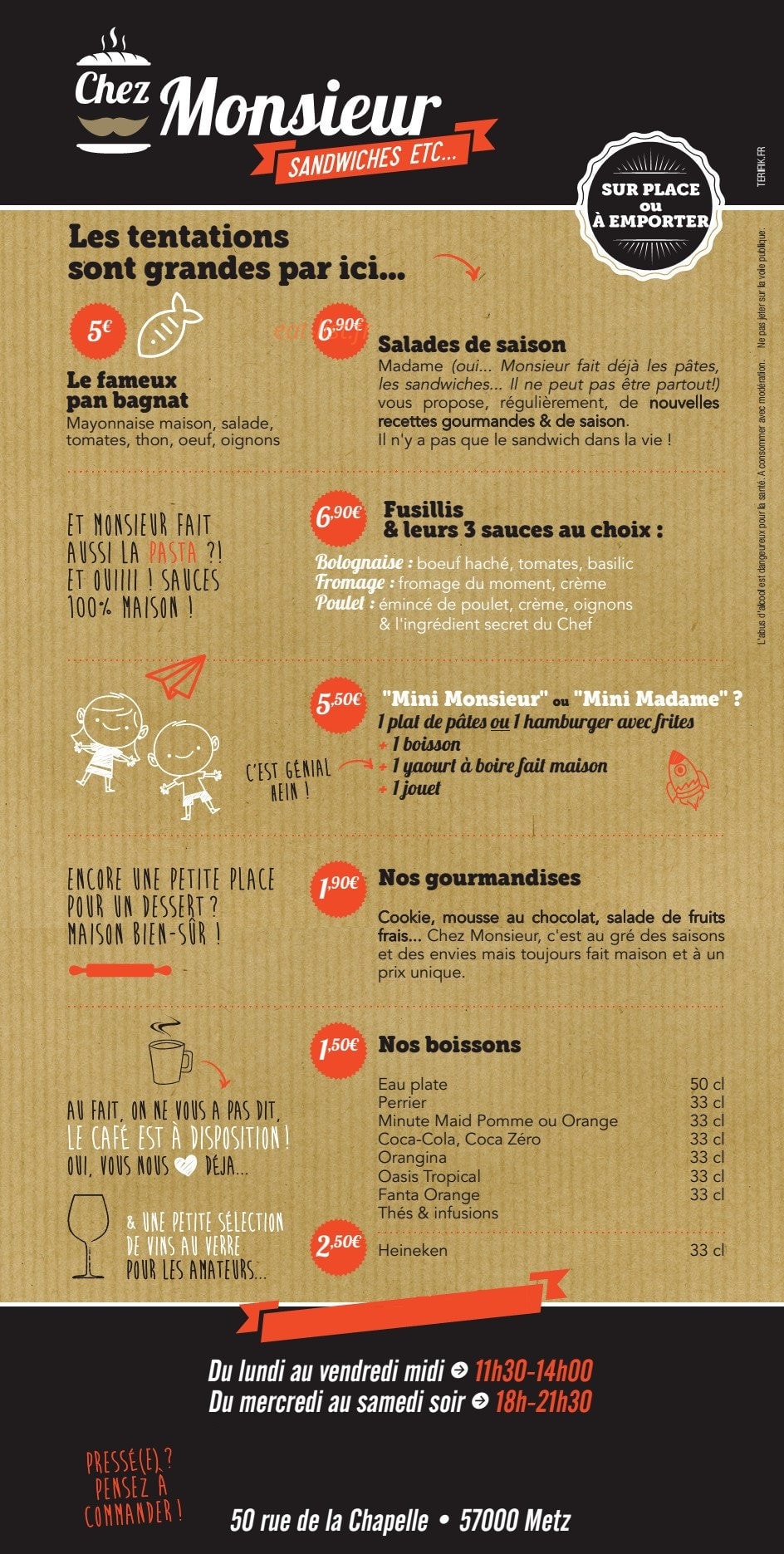 Chez Monsieur — carte page 2