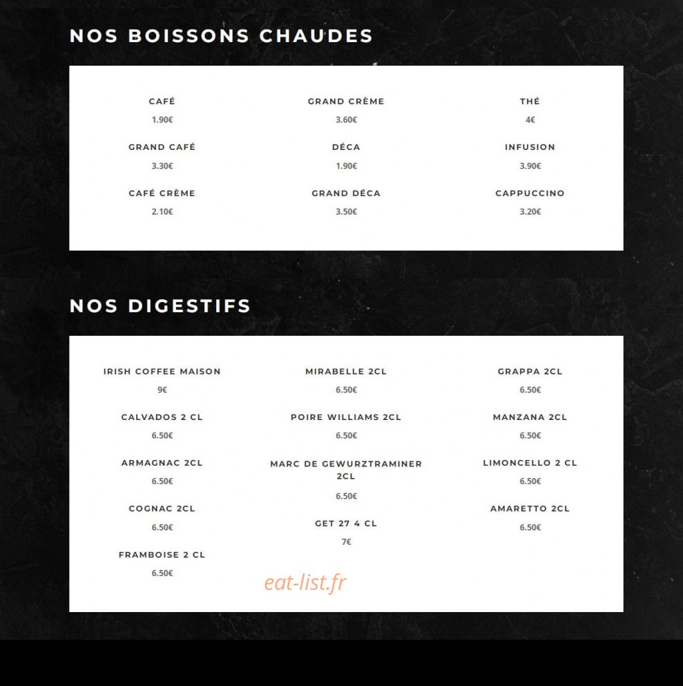 Chez Pava — carte page 7