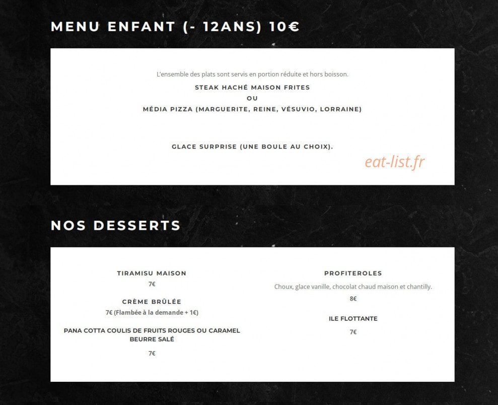 Chez Pava — carte page 4