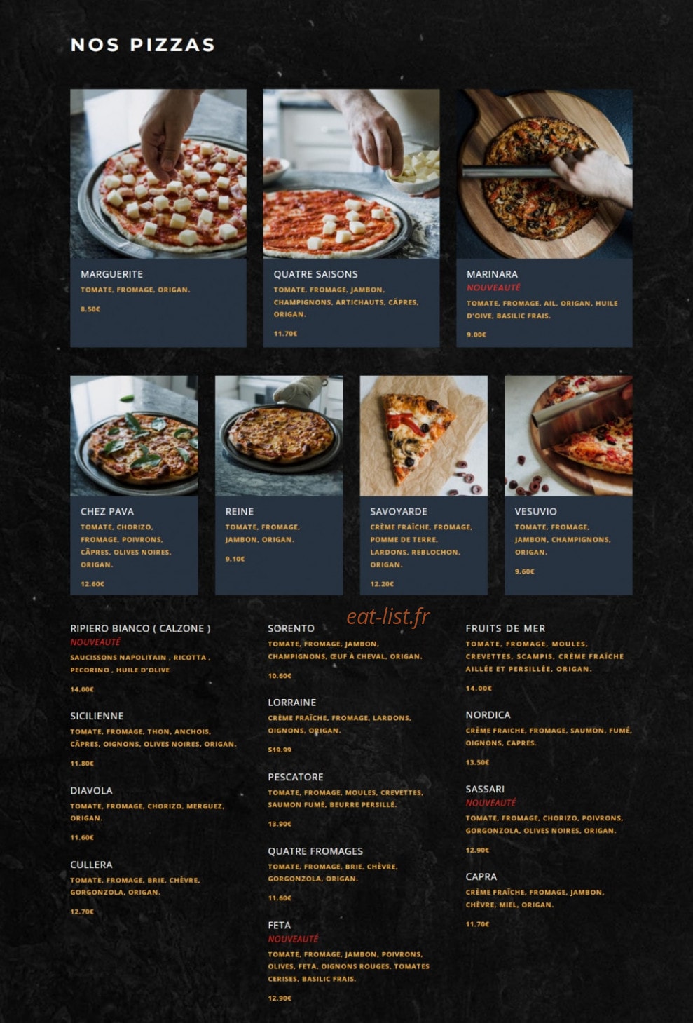 Chez Pava — carte page 3