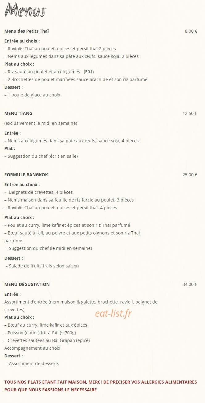 Chok Die Thai — carte page 5