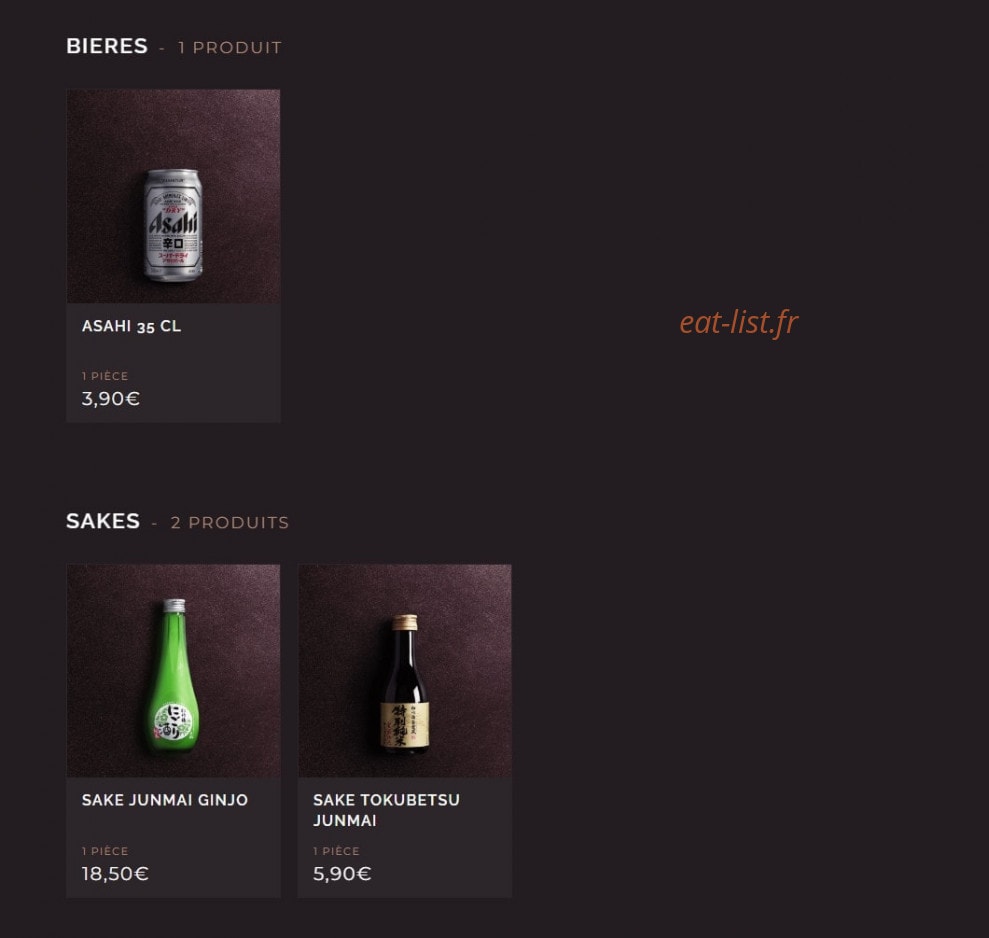 Côté Sushi — carte page 17