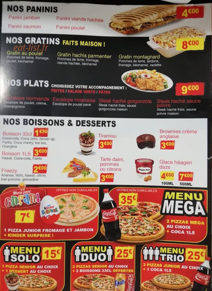 Délice pizza — carte page 3