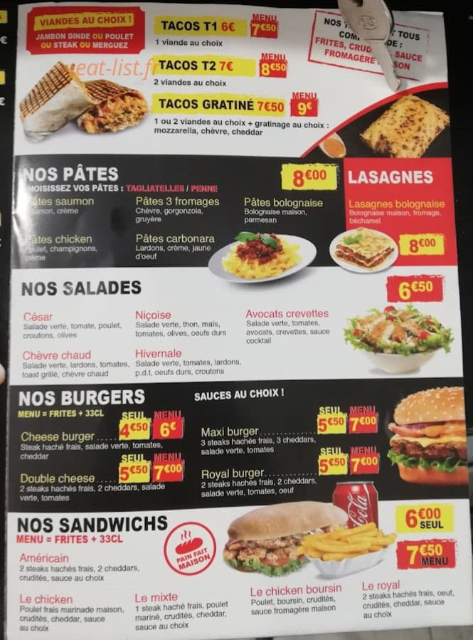 Délice pizza — carte page 2