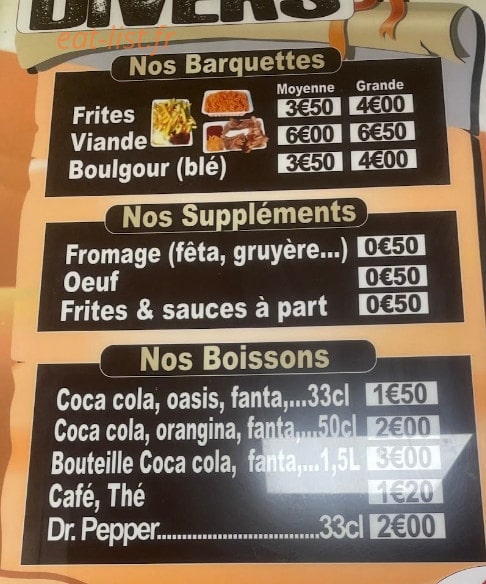 Eurofoods — carte page 3