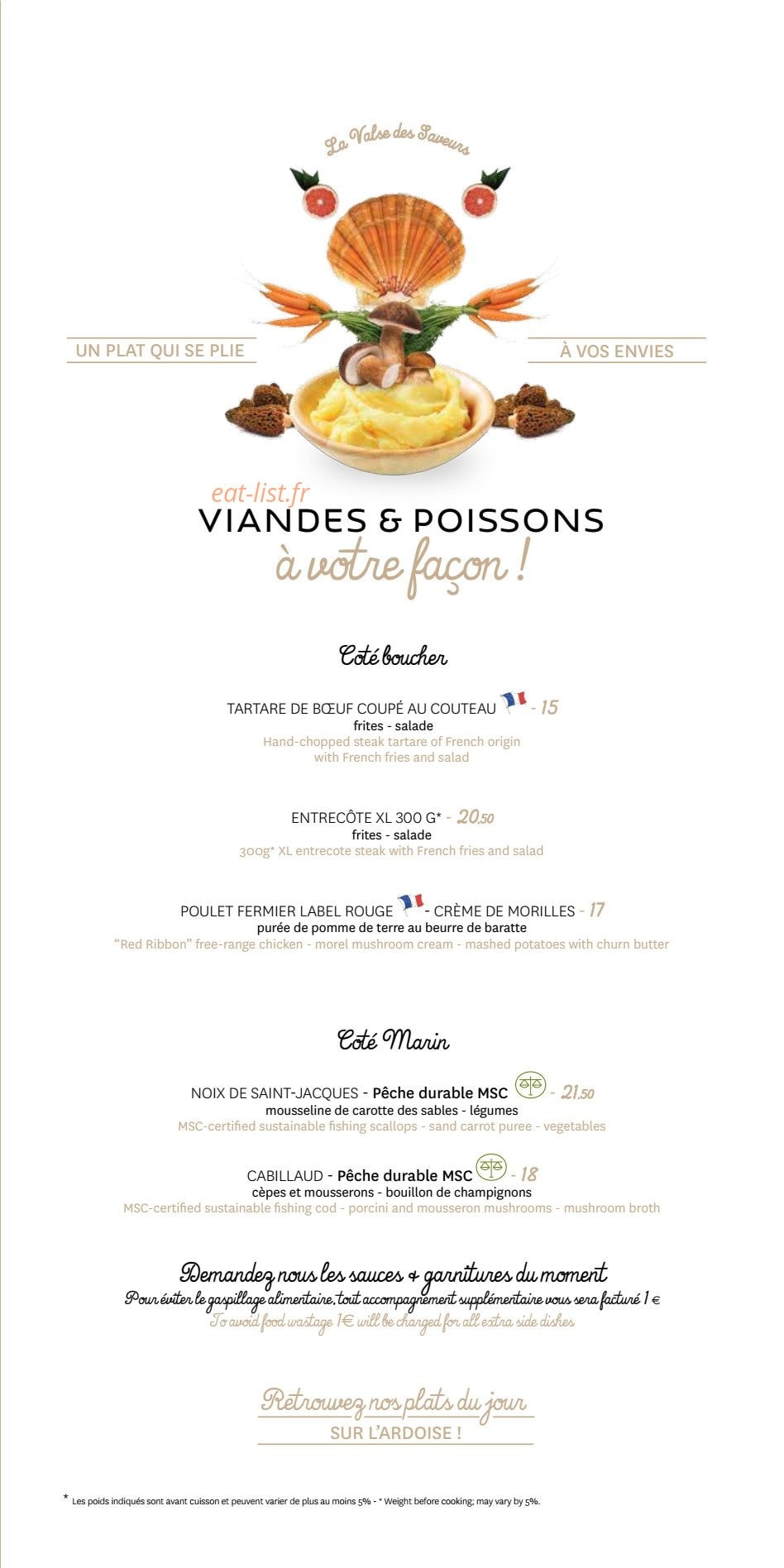 Gourmet Bar — carte page 5