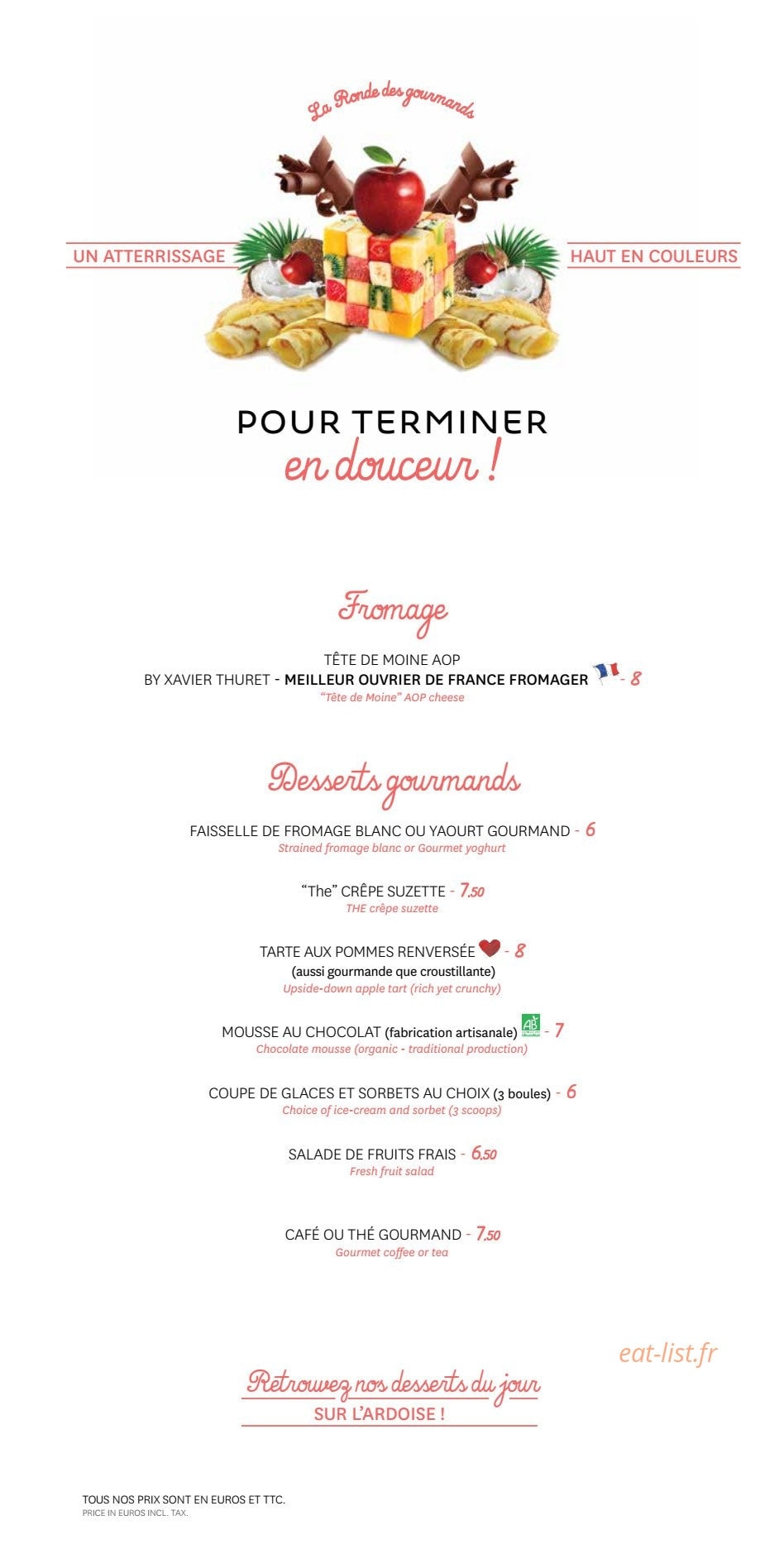 Gourmet Bar — carte page 6