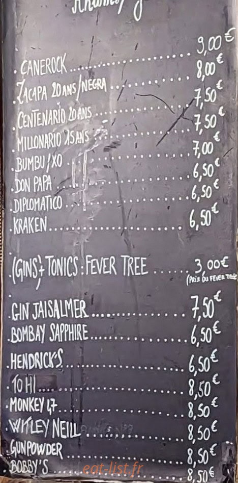 Irish-Pub — carte page 1