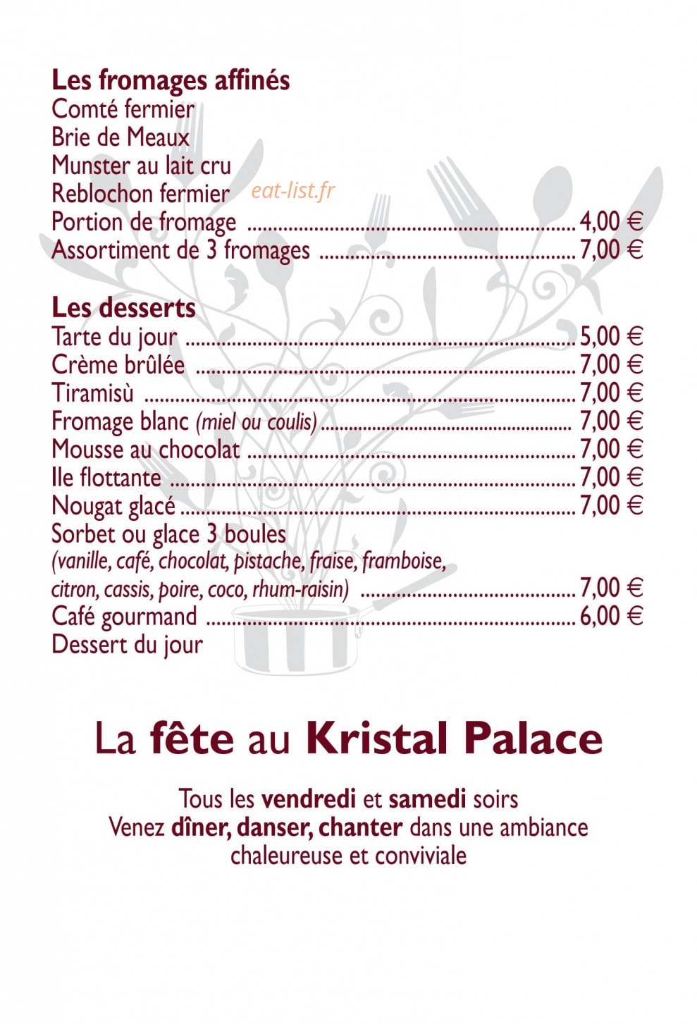 Kristal Palace — carte page 6