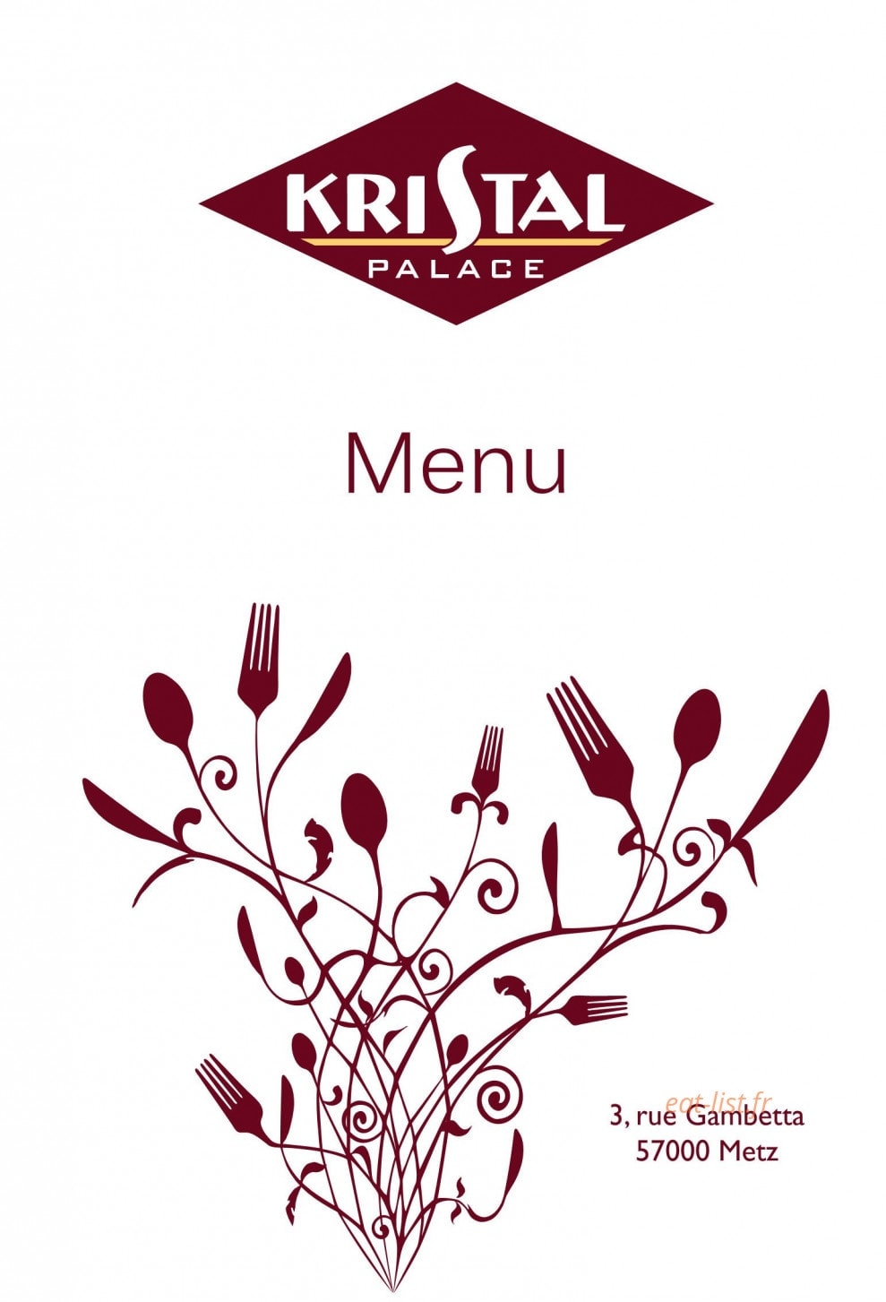 Kristal Palace — carte page 1